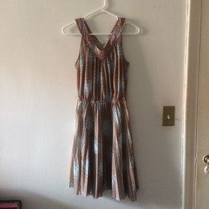 Vintage Sheer Raw Hem Dress Floral